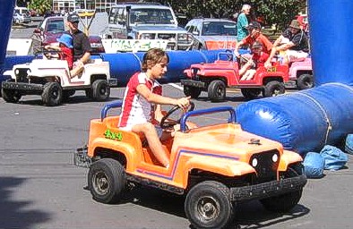 Take a ride in our mini jeeps