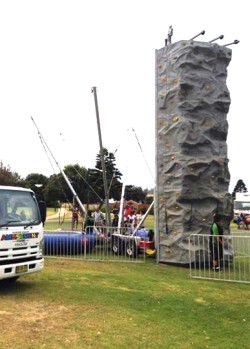 Rock Wall Climb & 3 way Bungee Trampoline