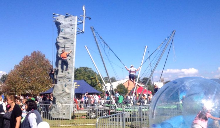 Rock Wall Climb & 3 way Bungee Trampoline